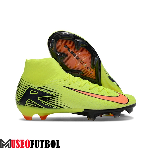 Nike Botas De Fútbol Air Zoom Mercurial Superfly IIX Elite FG Verde/Negro/Naranja