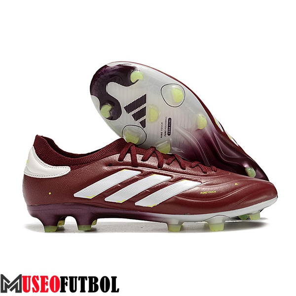 Copa Botas De Fútbol PURE II+ FG BOOTS Vino tinto