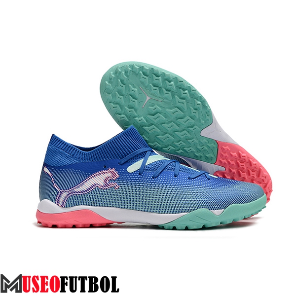 PUMA Botas De Fútbol FUTURE 7 ULTIMATE TF Azul/Verde/Rosa