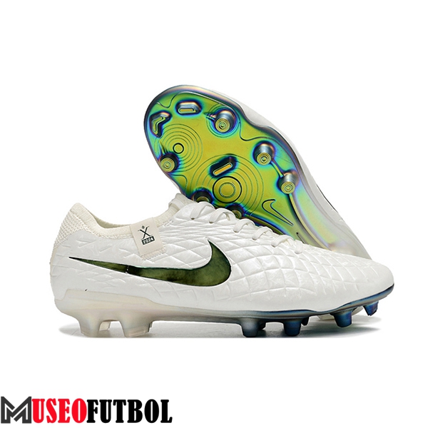 Nike Botas De Fútbol Tiempo Legend X Elite FG Blanco/Verde