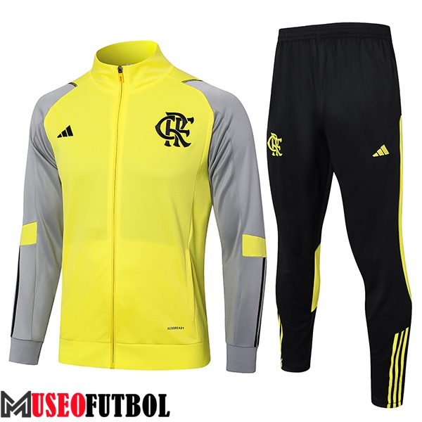 Chandal Equipos De Futbol Chaquetas Flamenco Amarillo/Gris 2024/2025