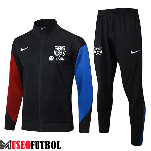 Chandal Equipos De Futbol Chaquetas FC Barcelona Negro/Rojo/Azul 2024/2025