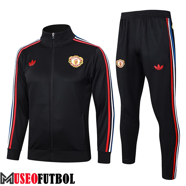 Chandal Equipos De Futbol Chaquetas Manchester United Negro 2024/2025