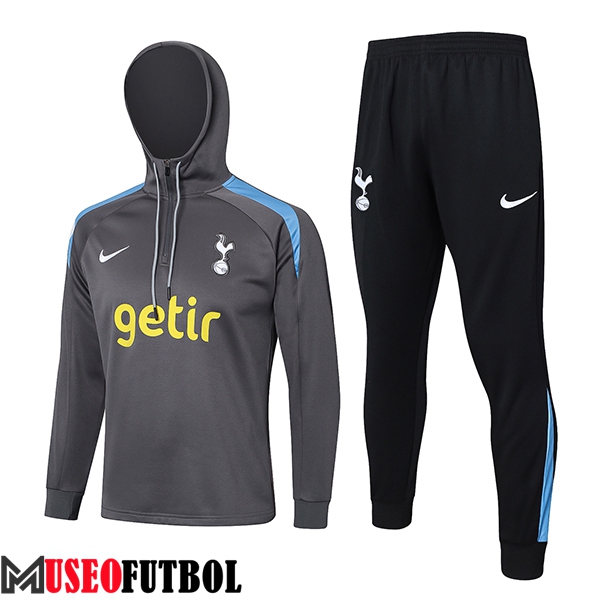 Chaqueta Con Capucha Chandal Rompevientos Tottenham Hotspur Gris Oscuro 2024/2025