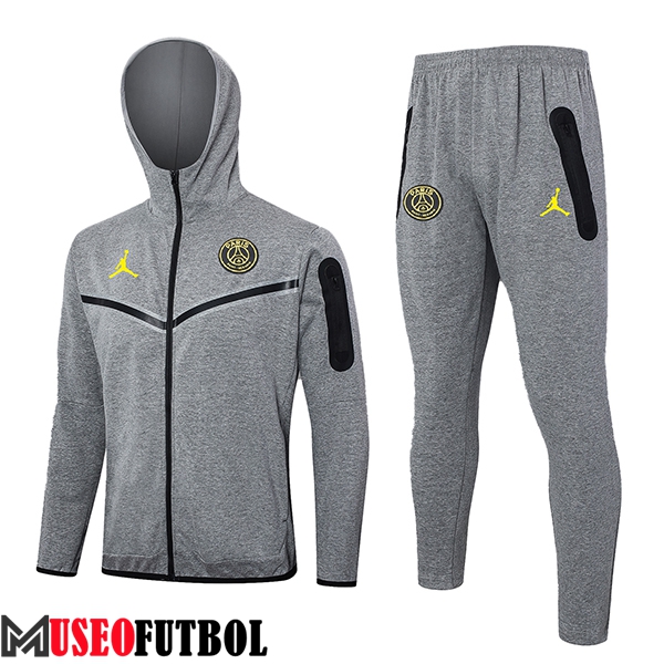 Chaqueta Con Capucha Chandal Rompevientos Jordan PSG Gris 2024/2025