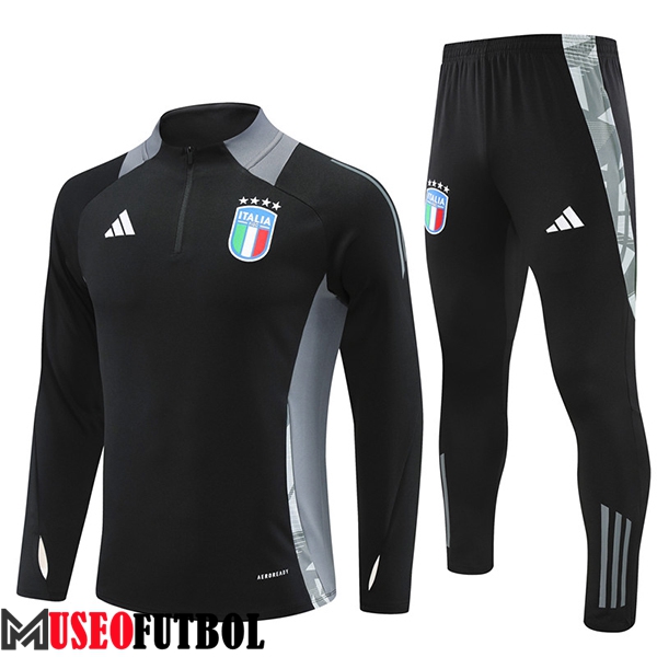 Chandal Equipos De Futbol Italia Negro/Gris 2024/2025