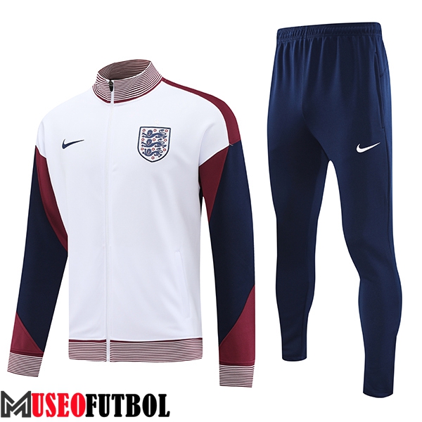 Chandal Equipos De Futbol Chaquetas Inglaterra Blanco/Azul/Rojo 2024/2025