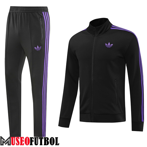 Chandal Equipos De Futbol Chaquetas Adidas Negro/Violeta 2024/2025