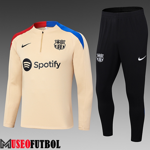 Chandal Equipos De Futbol FC Barcelona Ninos Beige/Azul/Rojo 2024/2025