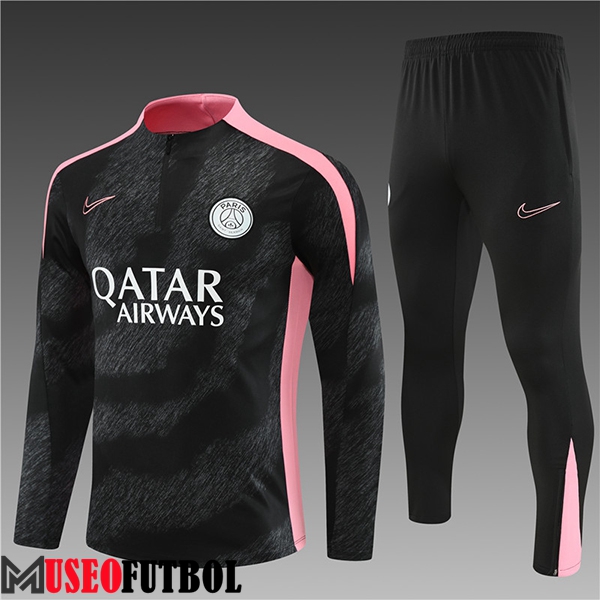 Chandal Equipos De Futbol PSG Ninos Negro/Rosa 2024/2025