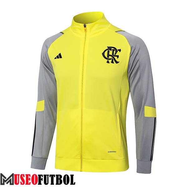 Chaquetas Futbol Flamenco Amarillo/Gris 2024/2025