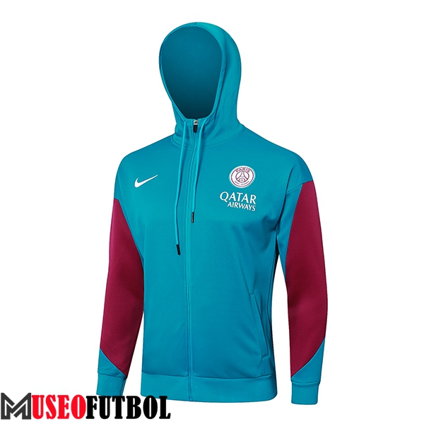 Chaqueta Con Capucha PSG Verde/Rojo 2024/2025