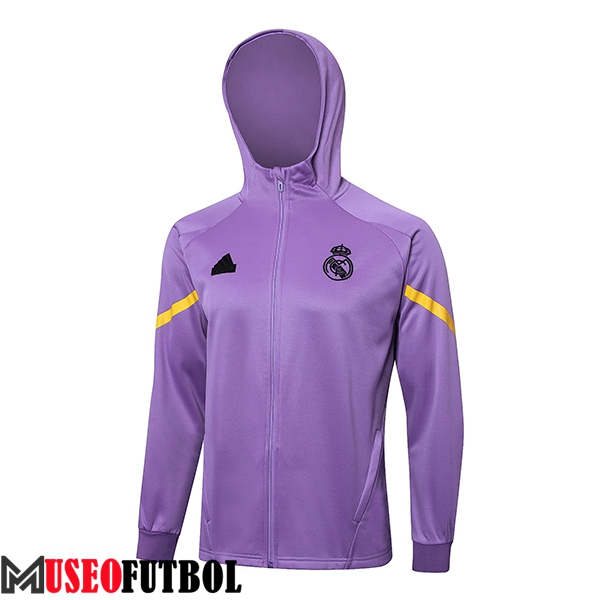 Chaqueta Con Capucha Real Madrid Violeta/Amarillo 2024/2025