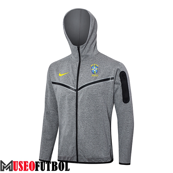 Chaqueta Con Capucha Brasil Gris 2024/2025