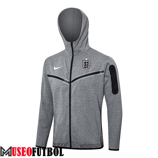 Chaqueta Con Capucha Inglaterra Gris 2024/2025