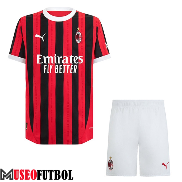 Nueva Camisetas De Futbol AC Milan Ninos Primera 2024/2025