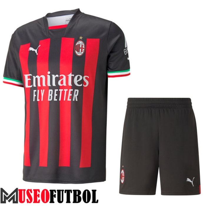 Camiseta AC Milan Primera + Cortos 2022/2023