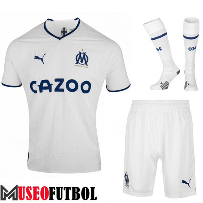 Camiseta Marsella Primera (Cortos + Calcetines) 2022/2023