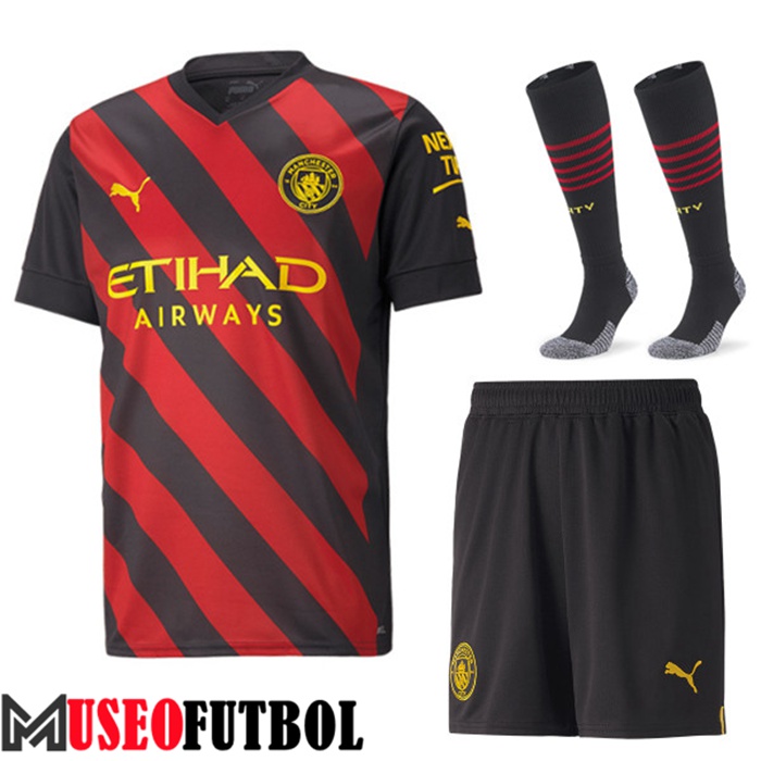 Camiseta Manchester City Segunda (Cortos + Calcetines) 2022/2023