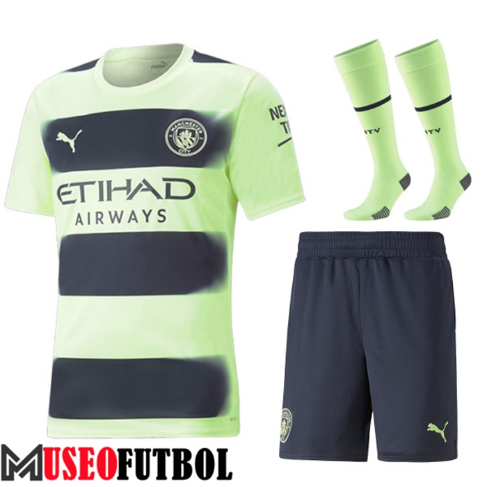 Camiseta Manchester City Segunda (Cortos + Calcetines) 2022/2023