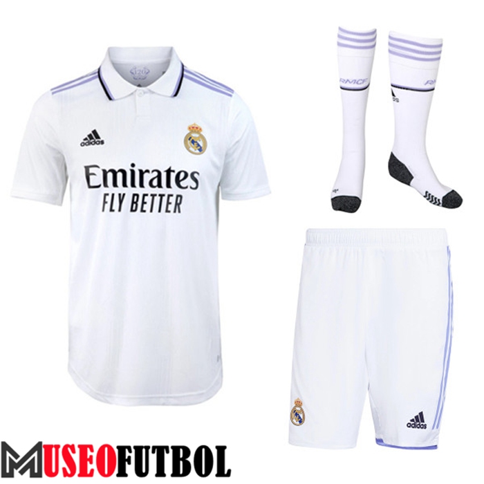 Camiseta Real Madrid Primera (Cortos + Calcetines) 2022/2023