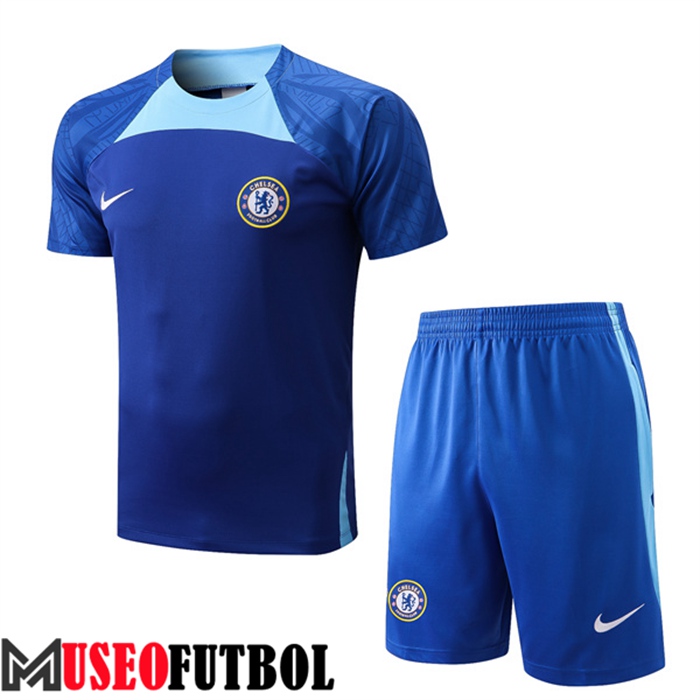 Camiseta Entrenamiento FC Chelsea + Cortos Azul 2022/2023