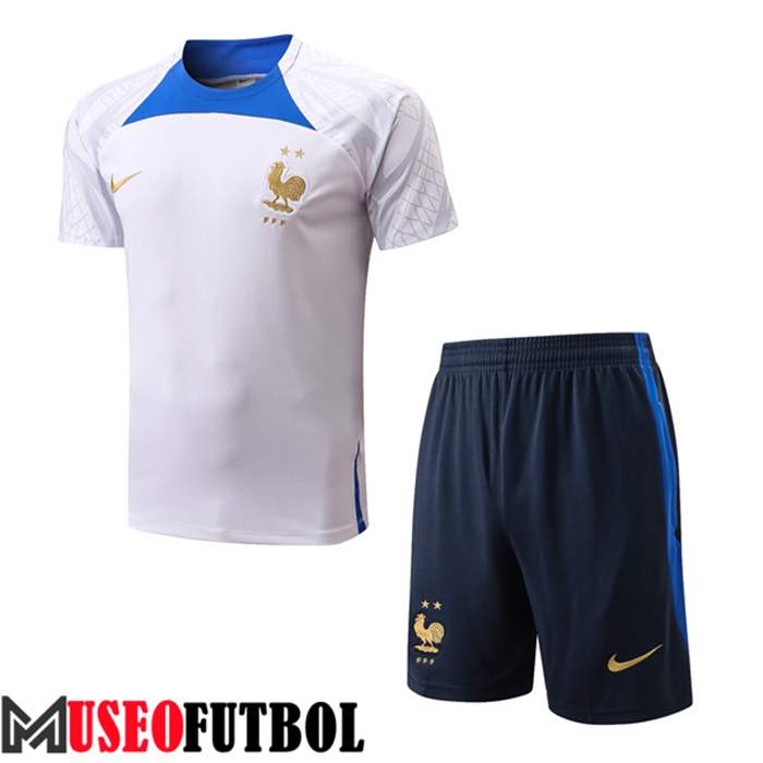 Camiseta Entrenamiento Francia + Cortos Blanco 2022/2023