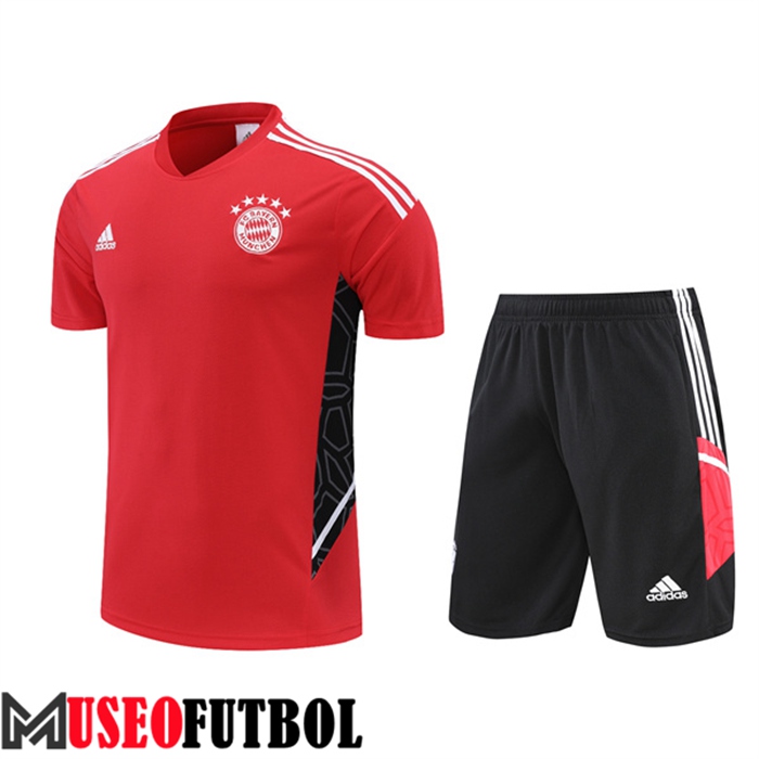 Camiseta Entrenamiento Real Madrid + Cortos Rojo 2022/2023