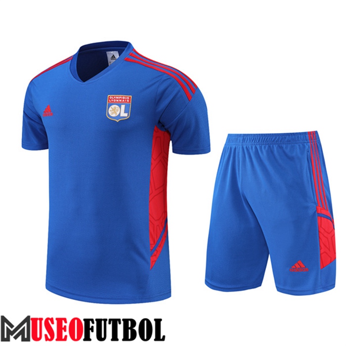 Camiseta Entrenamiento Lyon + Cortos Azul 2022/2023