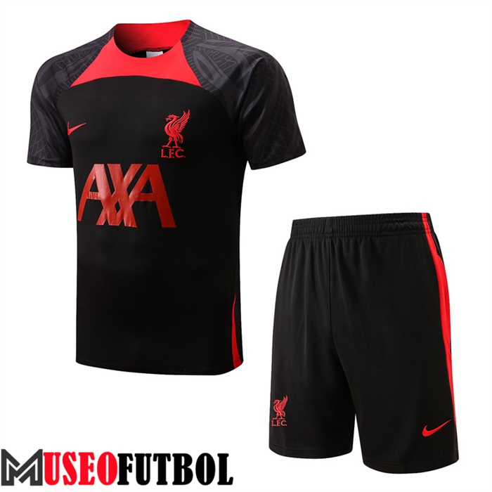 Camiseta Entrenamiento + Cortos FC Liverpool Negro 2022/2023