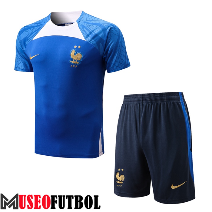 Camiseta Entrenamiento + Cortos Francia Azul 2022/2023