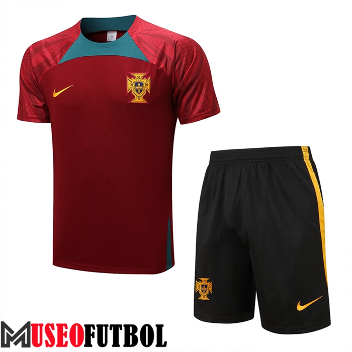 Camiseta Entrenamiento + Cortos Portugal Rojo 2022/2023