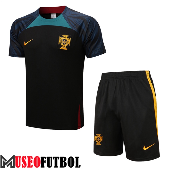 Camiseta Entrenamiento + Cortos Portugal Negro 2022/2023