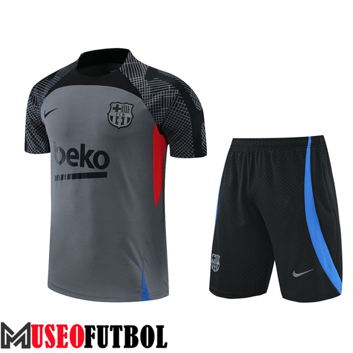 Camiseta Entrenamiento + Cortos FC Barcelona Gris 2022/2023