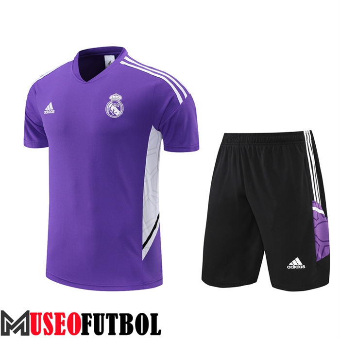 Camiseta Entrenamiento + Cortos Real Madrid Púrpura 2022/2023