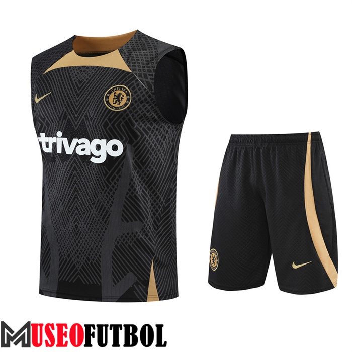 Chalecos De Futbol + Cortos FC Chelsea Negro 2022/2023