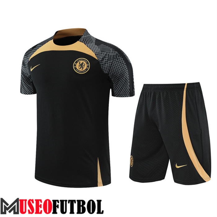 Camiseta Entrenamiento FC Chelsea + Cortos Negro 2022/2023