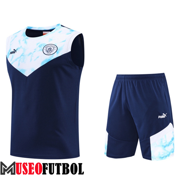 Chalecos De Futbol + Cortos Manchester City Azul Marin 2022/2023