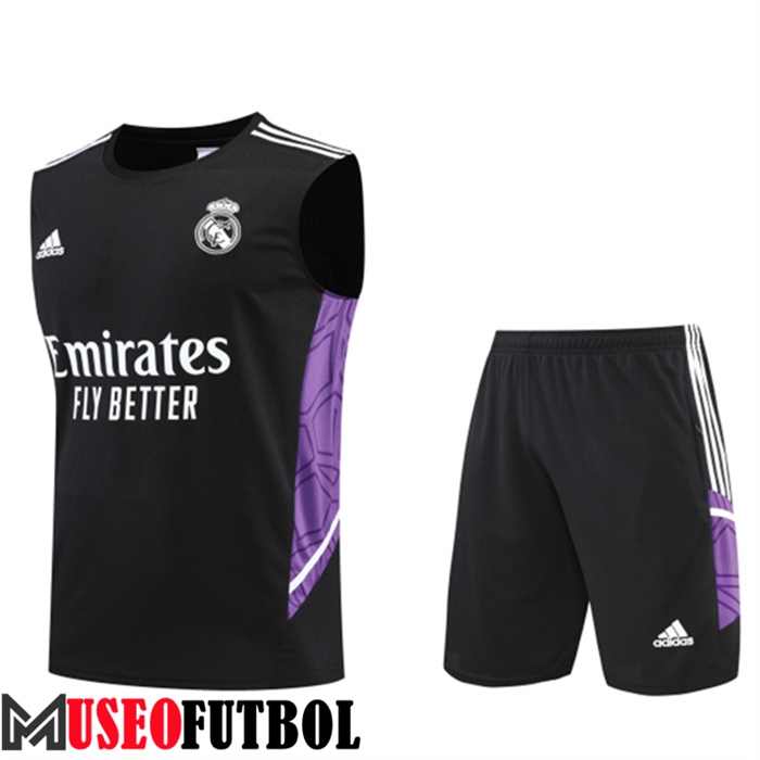 Chalecos De Futbol + Cortos Real Madrid Negro 2022/2023