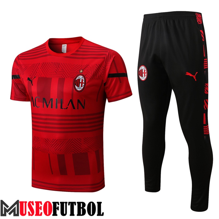 Camiseta Entrenamiento + Pantalones AC Milan Rojo 2022/2023