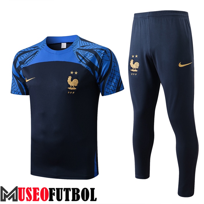 Camiseta Entrenamiento + Pantalones Francia Azul Marin 2022/2023