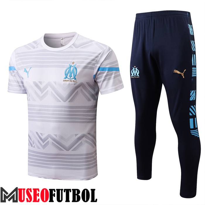 Camiseta Entrenamiento + Pantalones Marsella OM Blanco 2022/2023