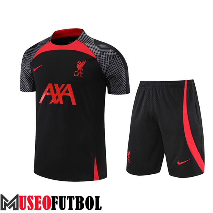 Camiseta Entrenamiento FC Liverpool + Cortos Negro 2022/2023