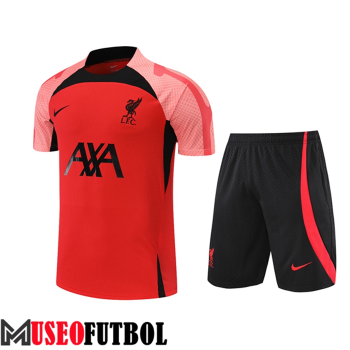 Camiseta Entrenamiento FC Liverpool + Cortos Rojo 2022/2023