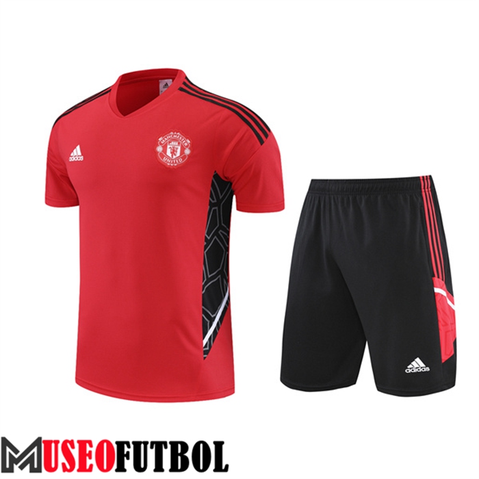 Camiseta Entrenamiento Manchester United + Cortos Rojo 2022/2023