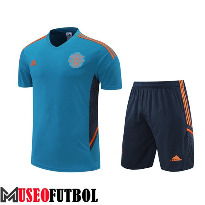 Camiseta Entrenamiento Manchester United + Cortos Azul 2022/2023