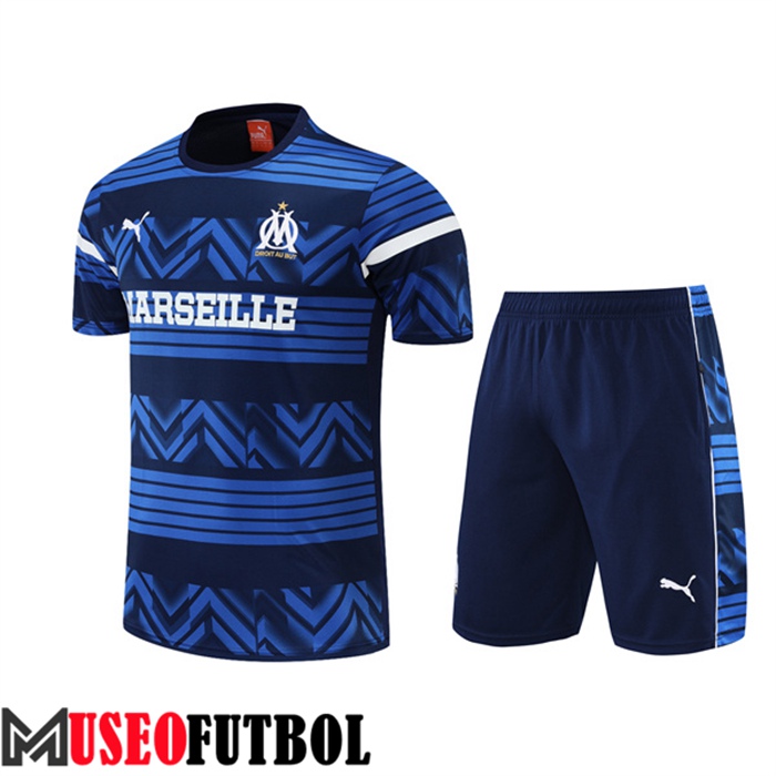 Camiseta Entrenamiento Marsella + Cortos Azul 2022/2023