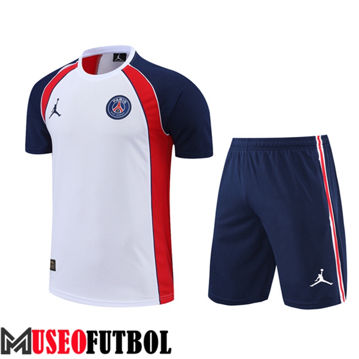 Camiseta Entrenamiento Jordan PSG + Cortos Blanco/Rojo 2022/2023