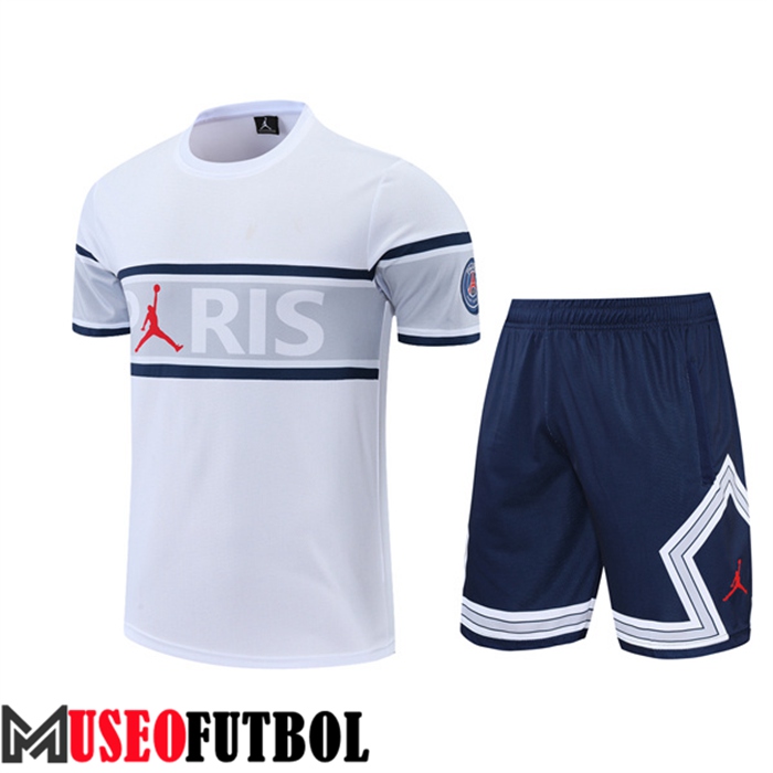 Camiseta Entrenamiento Jordan PSG + Cortos Negro/Blanco 2022/2023