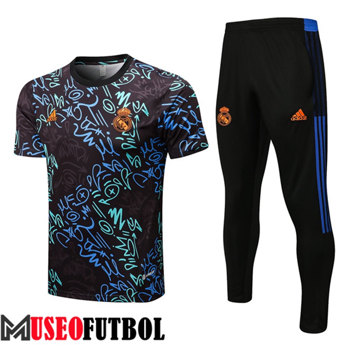 Camiseta Entrenamiento Real Madrid + Pantalones Negro 2022/2023